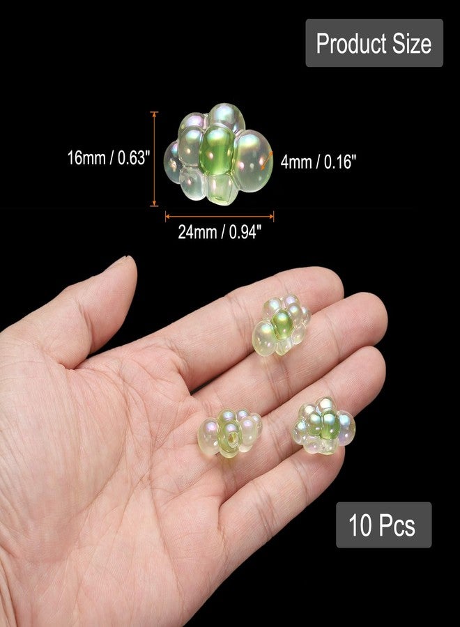 CoCud Bubble Clusters for Miniature Dollhouse Bathtub, 1:16 Scale Acrylic Matte Green Bubbles - (Applications: for DIY Craft, Fairy Beach Decor), 10-Piece - Image 2